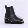 Paul Green Wedge Heel Chelsea Boot - Black Leather